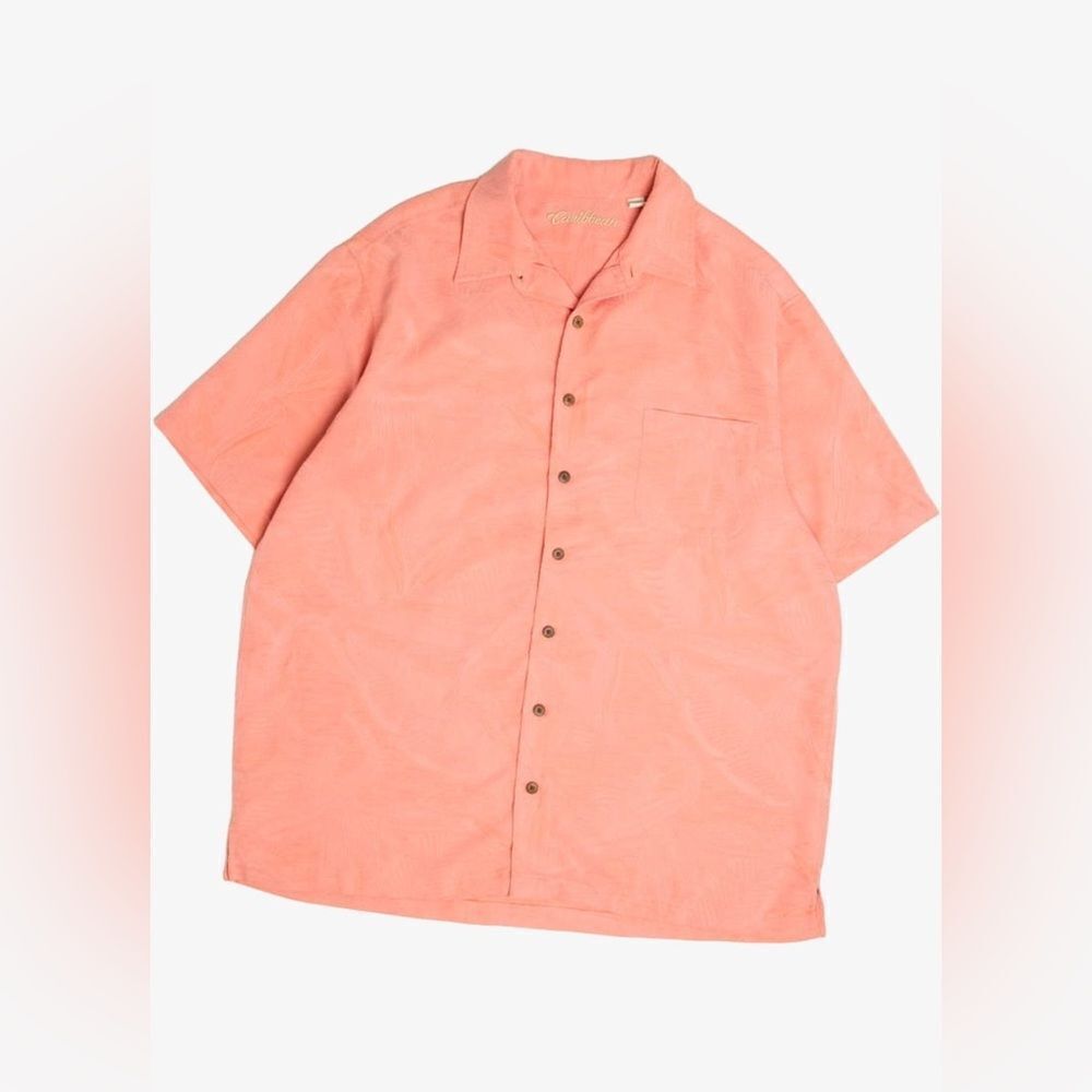 Caribbean Peach Hawaiian Short Shirt size‎ 2XB NWT in packaging